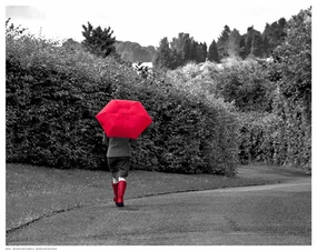 Red Boots and Umbrella 