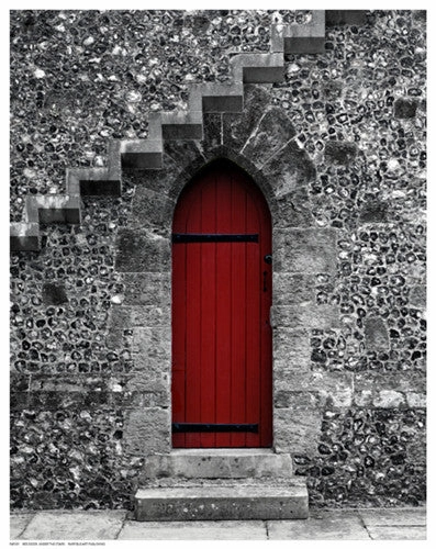 Red Door Under the Stairs 