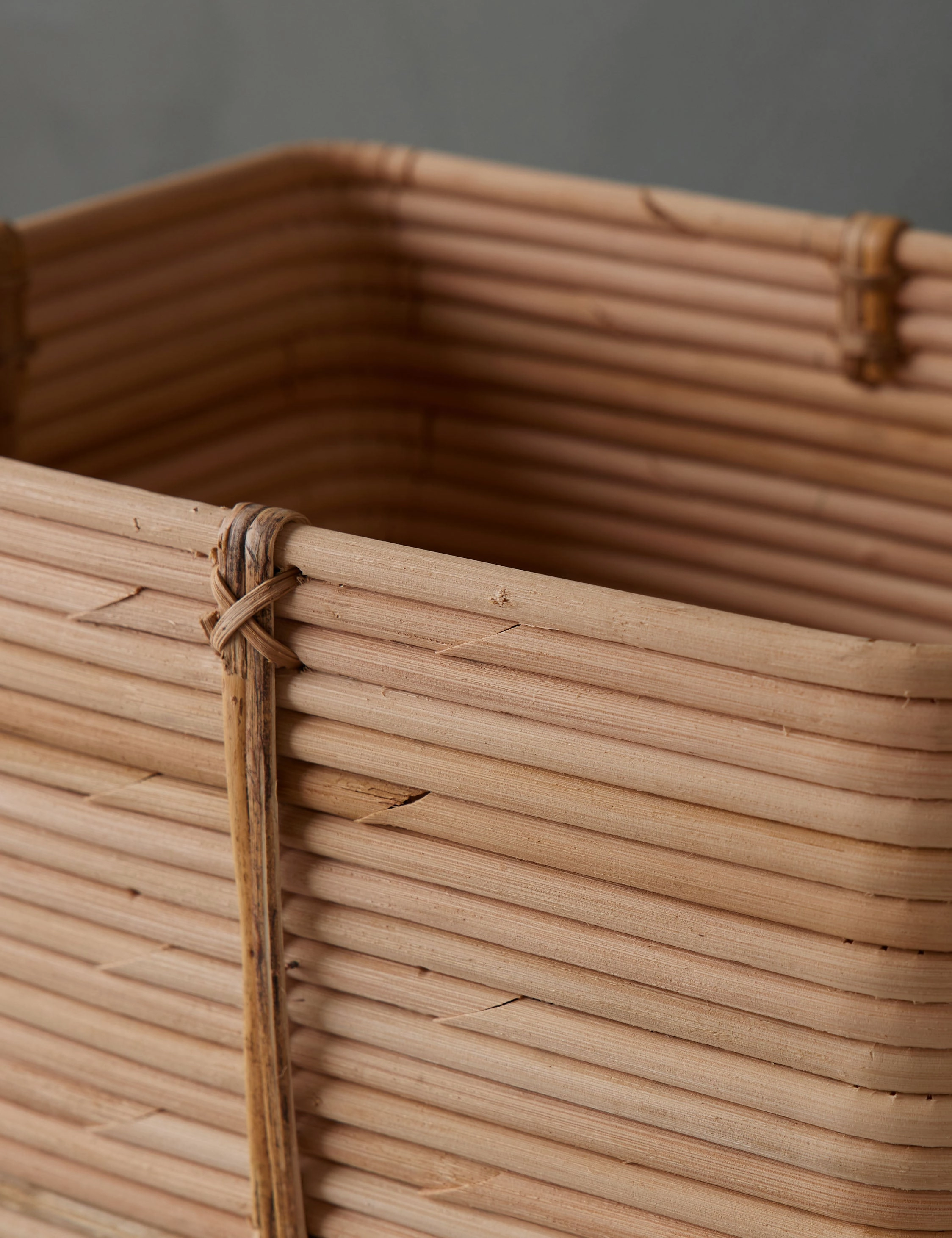 Reeded Rattan Basket by NEAT Method