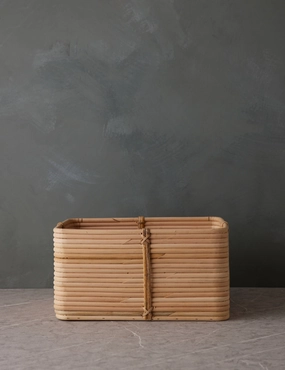 Reeded Rattan Basket by NEAT Method 