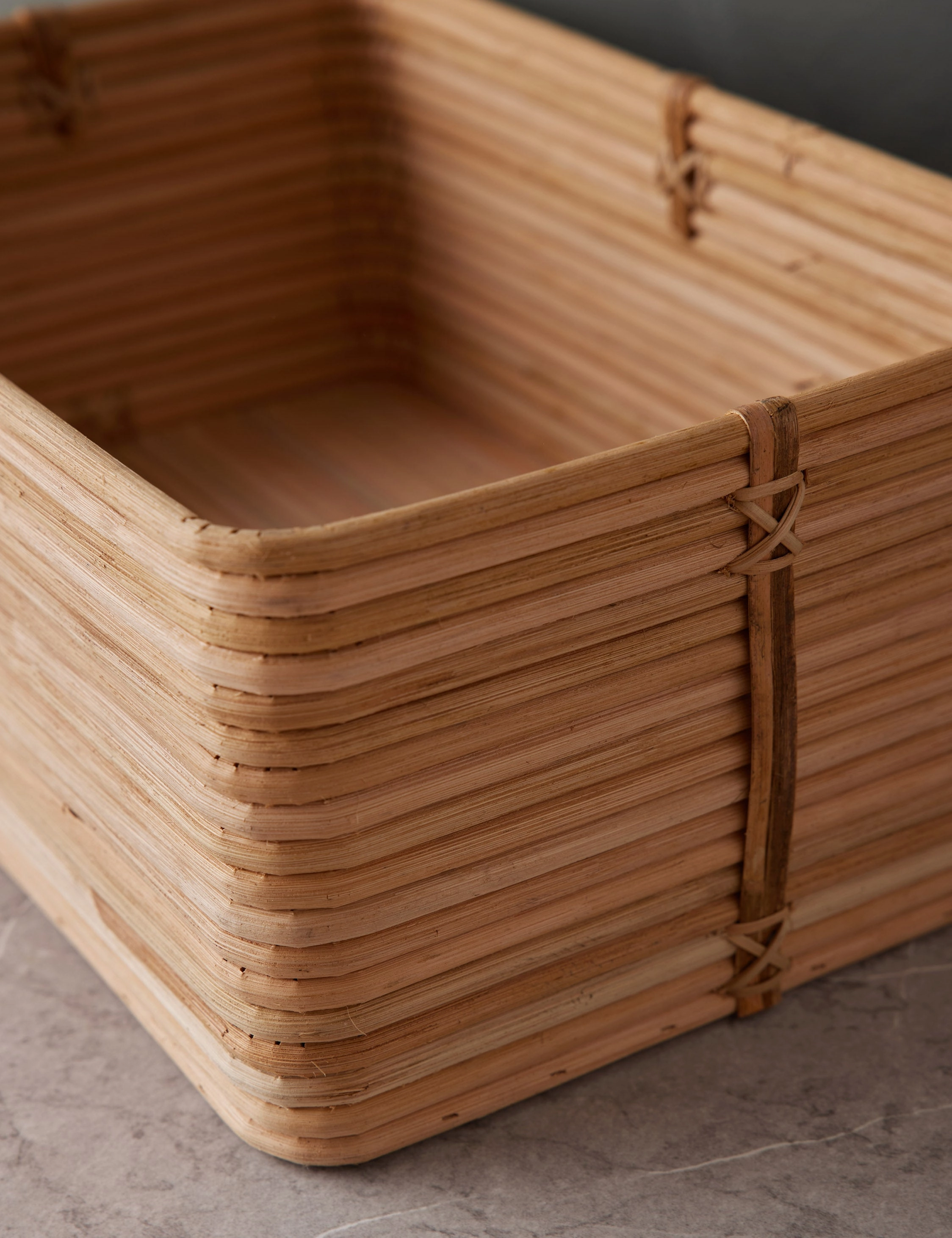 Reeded Rattan Basket by NEAT Method