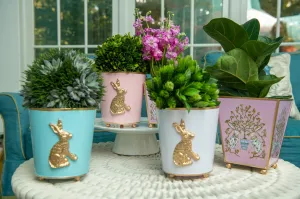 Regency Rabbit Round Cachepot Planter 