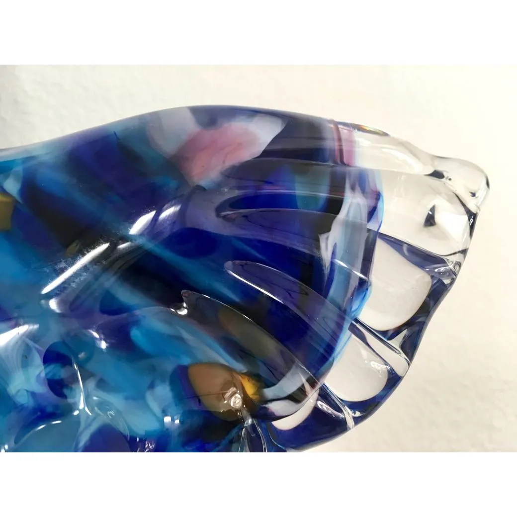 Release - Flight of Blue red Butterflies Contemporary Blown Glass Modern Art Sculpture