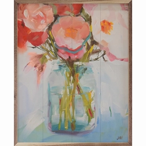 Rene's Bouquet By Jenny Westenhofer Wood Framed Print 