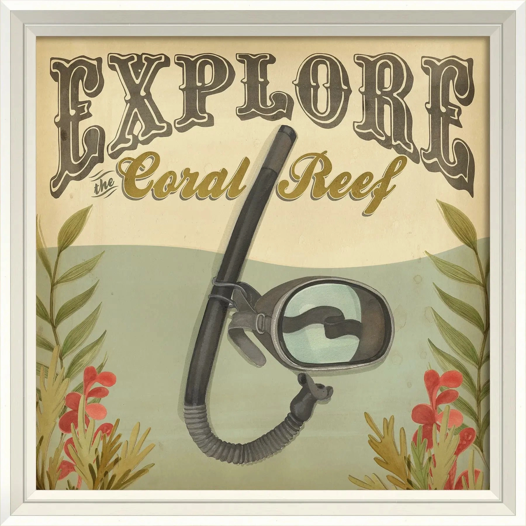 Retro Coastal Advertisement Art Print