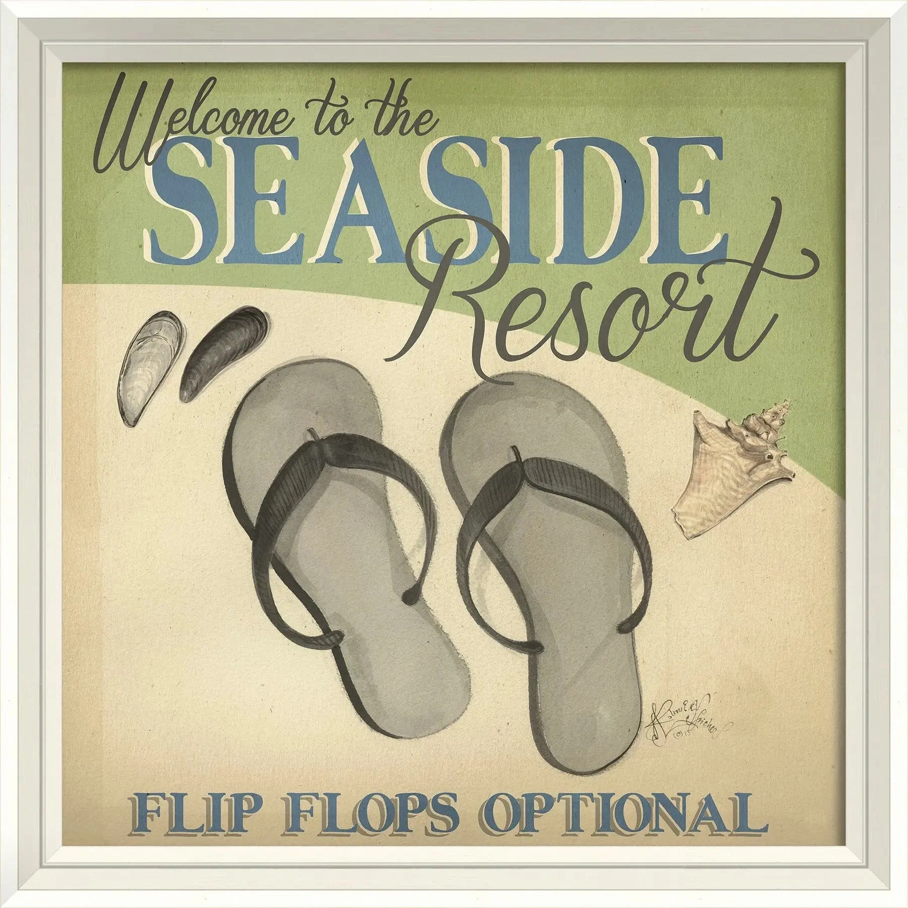 Retro Coastal Advertisement Art Print