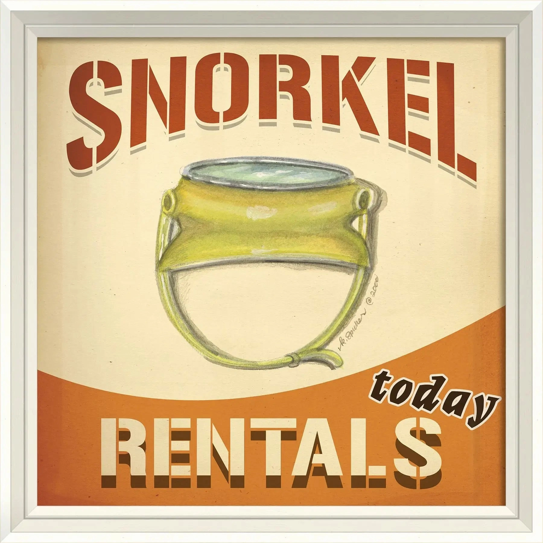 Retro Coastal Advertisement Art Print