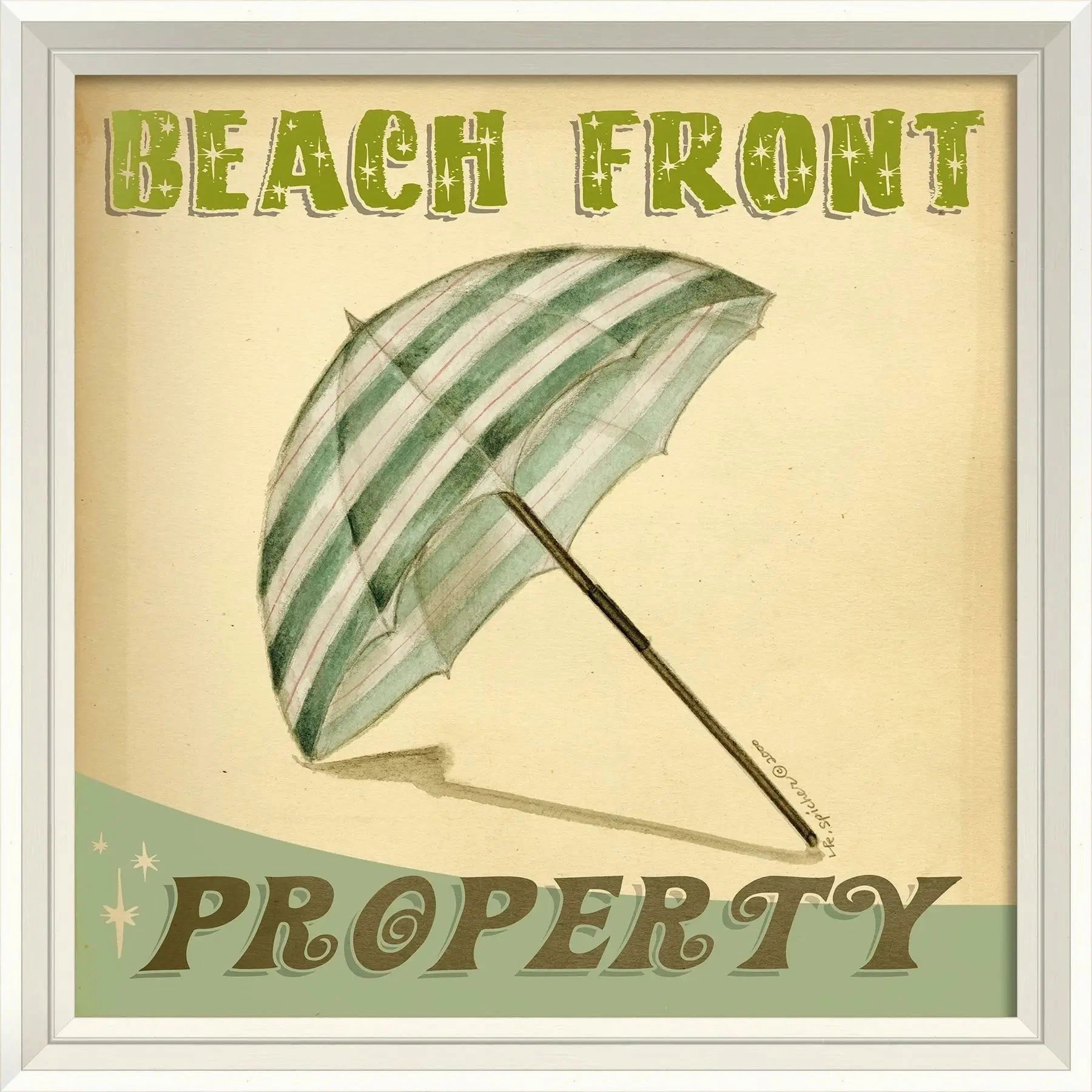Retro Coastal Advertisement Art Print