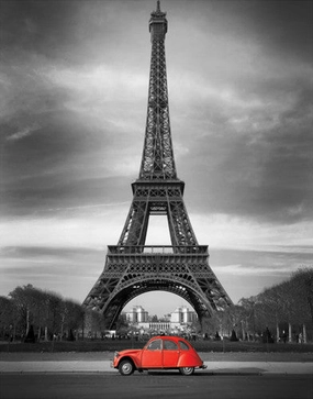Retro Red and the Eiffel Tower 