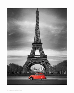 Retro Red and the Eiffel Tower (Small) 