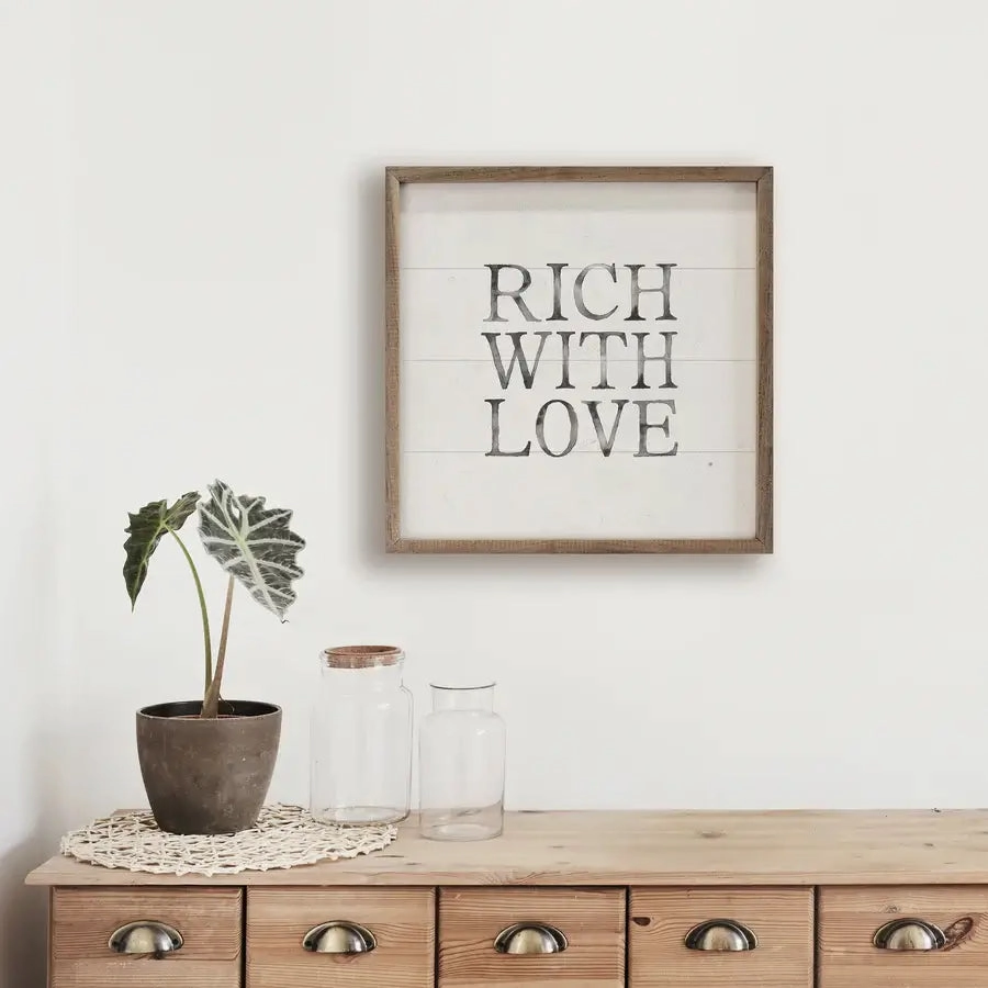 Rich With Love Wood Framed Print