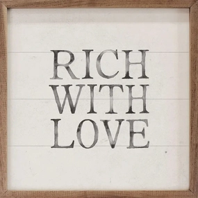 Rich With Love Wood Framed Print 