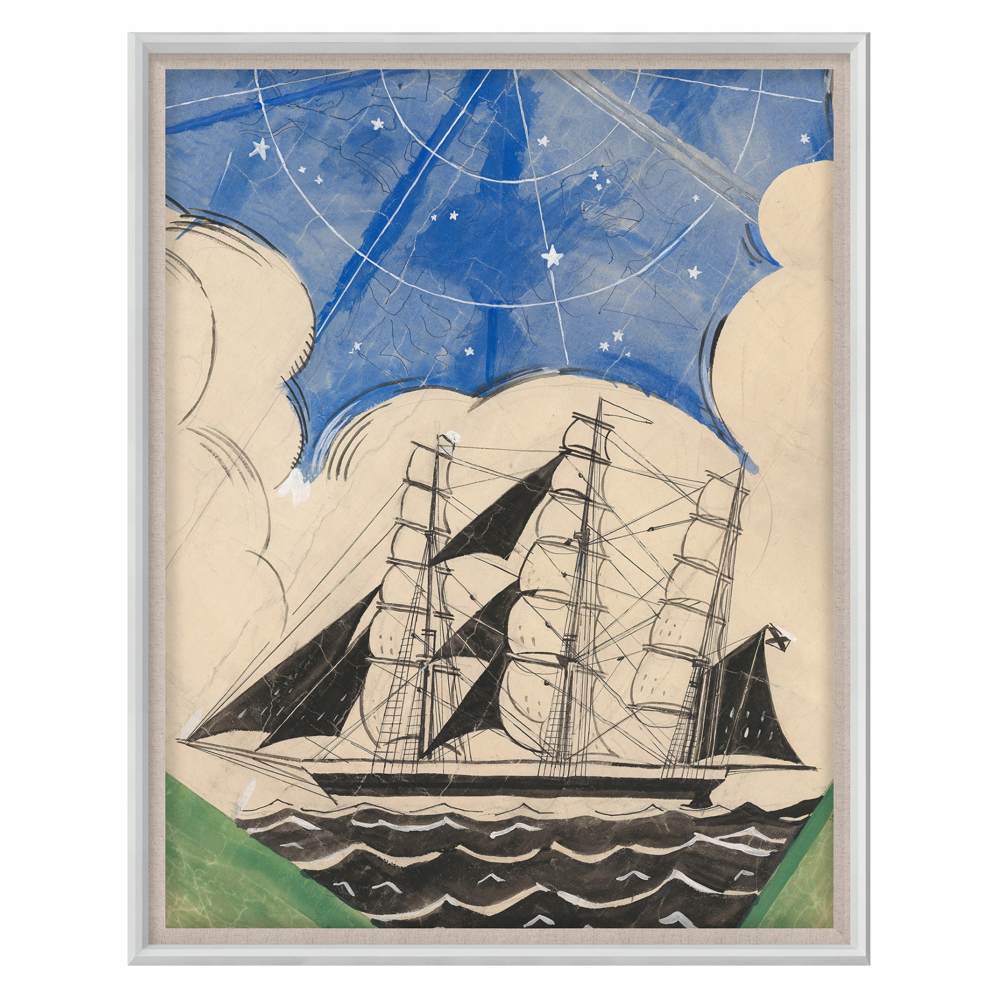 Robert Bonfils Archive, Sailboat at Sea