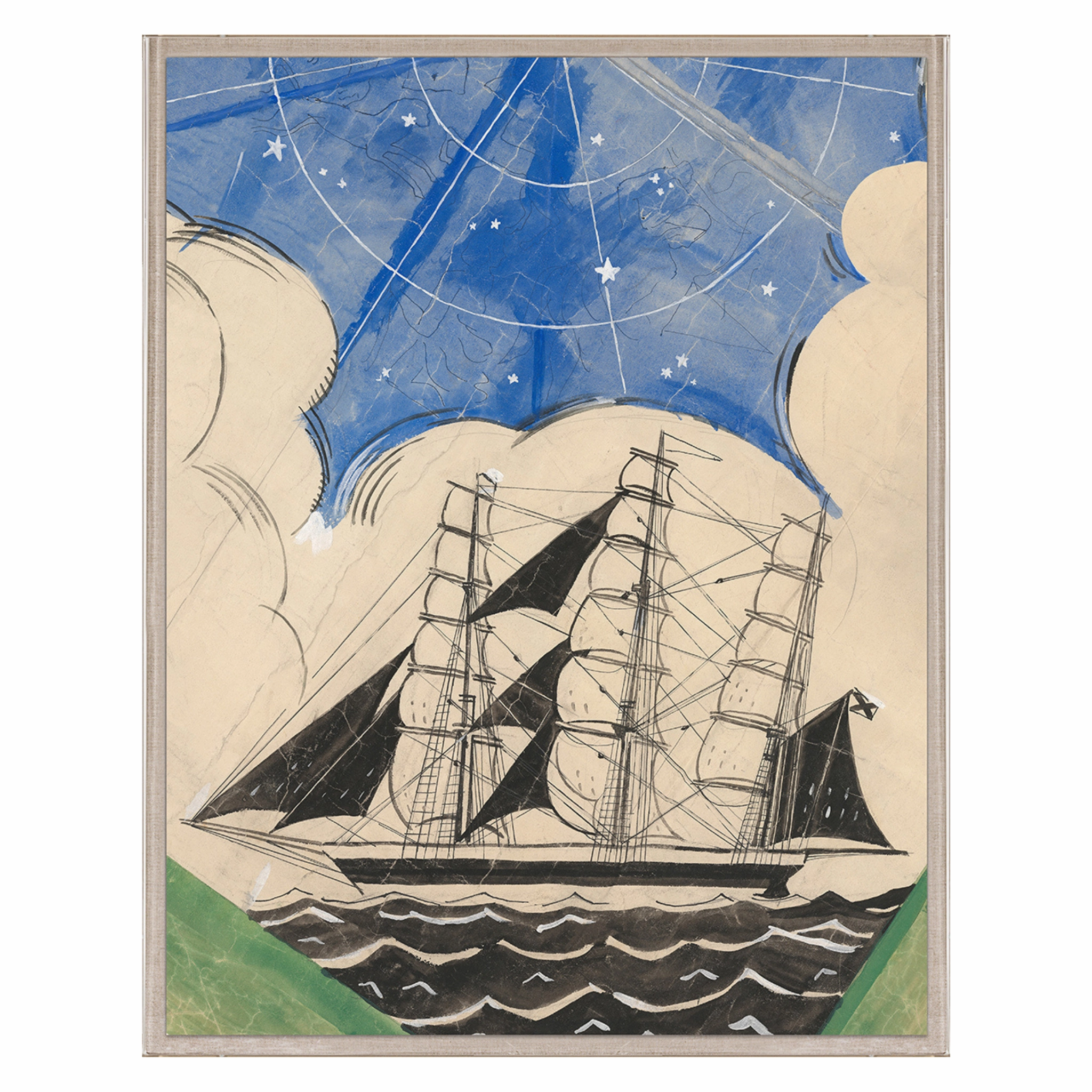 Robert Bonfils Archive, Sailboat at Sea 