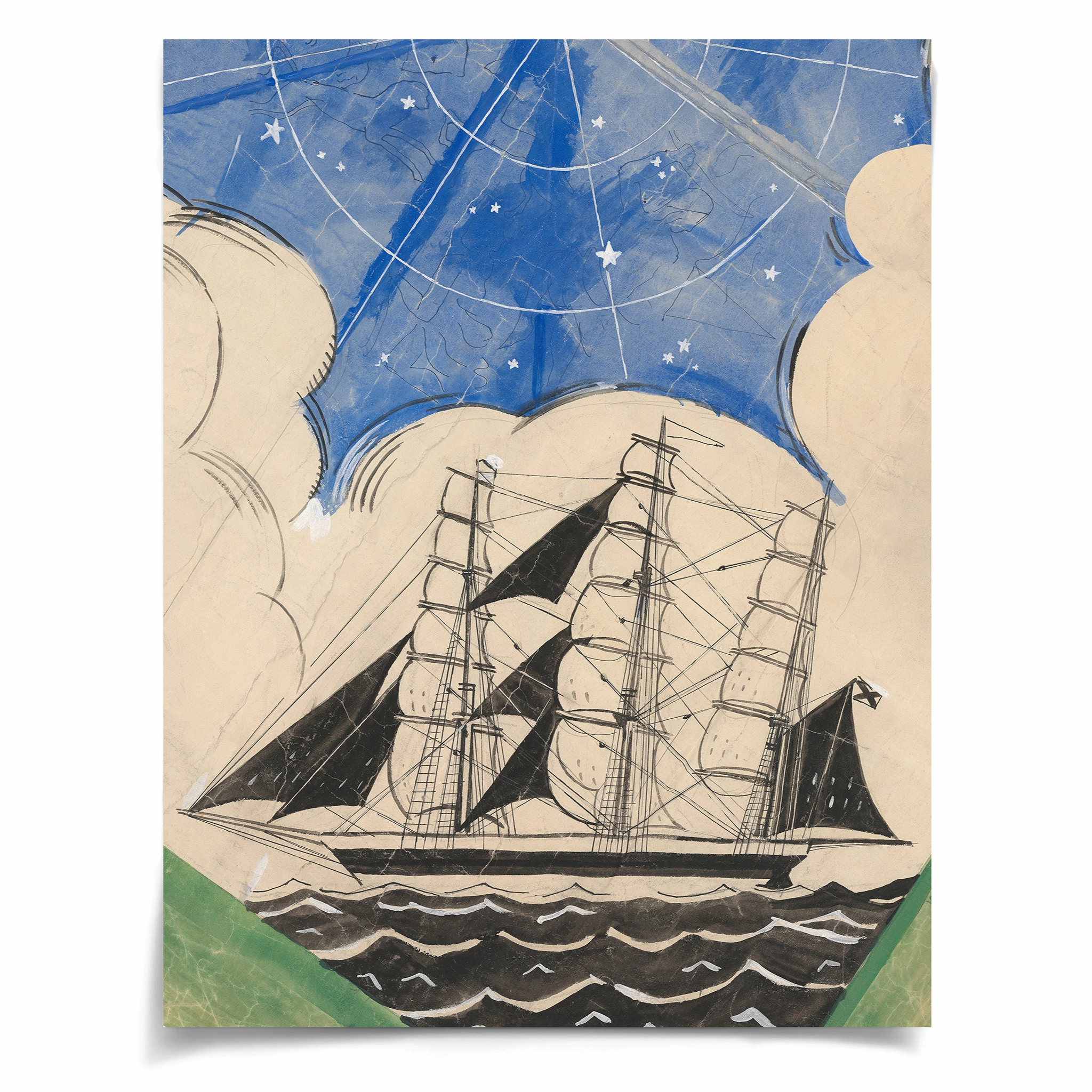 Robert Bonfils Archive, Sailboat at Sea