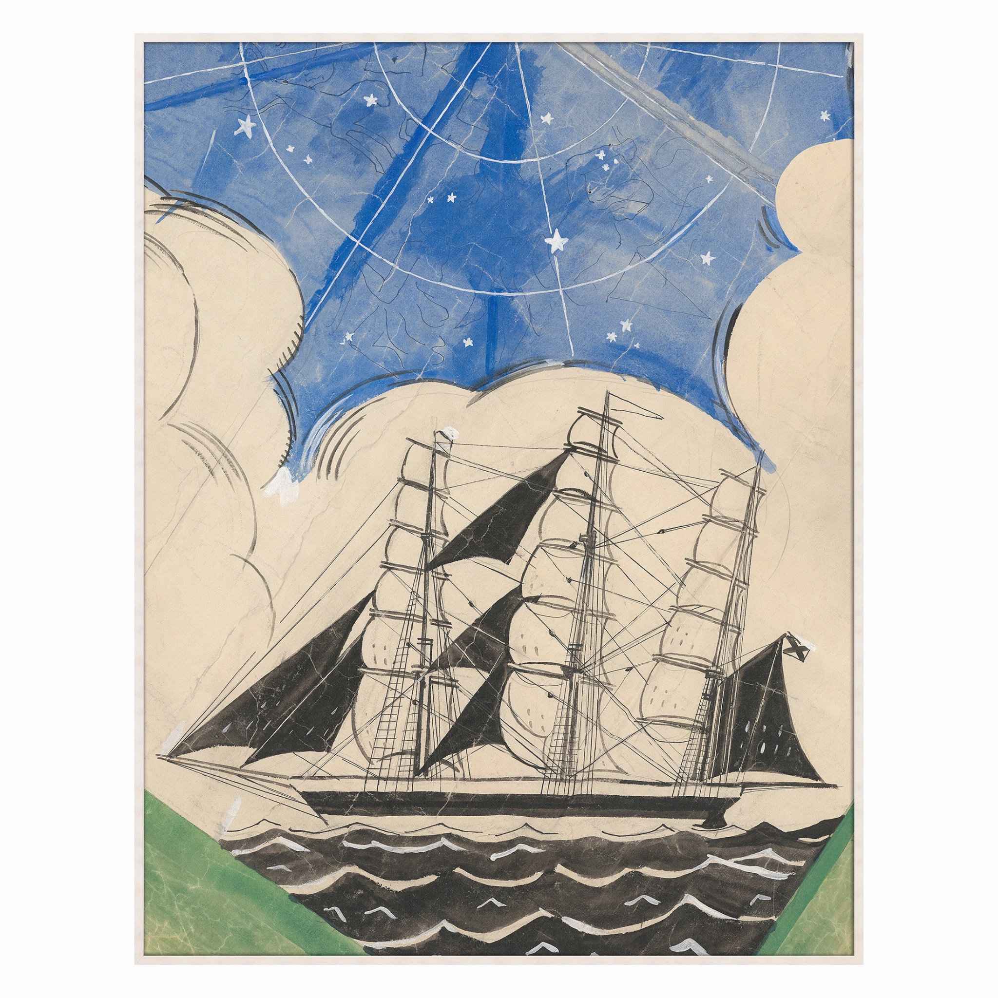 Robert Bonfils Archive, Sailboat at Sea