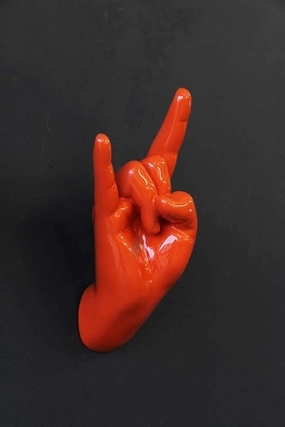 Rock On Hand Wall Art & Coat Hook 