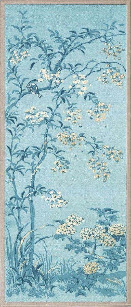 Rococo Gold & Blue Panel 1 Wall Art