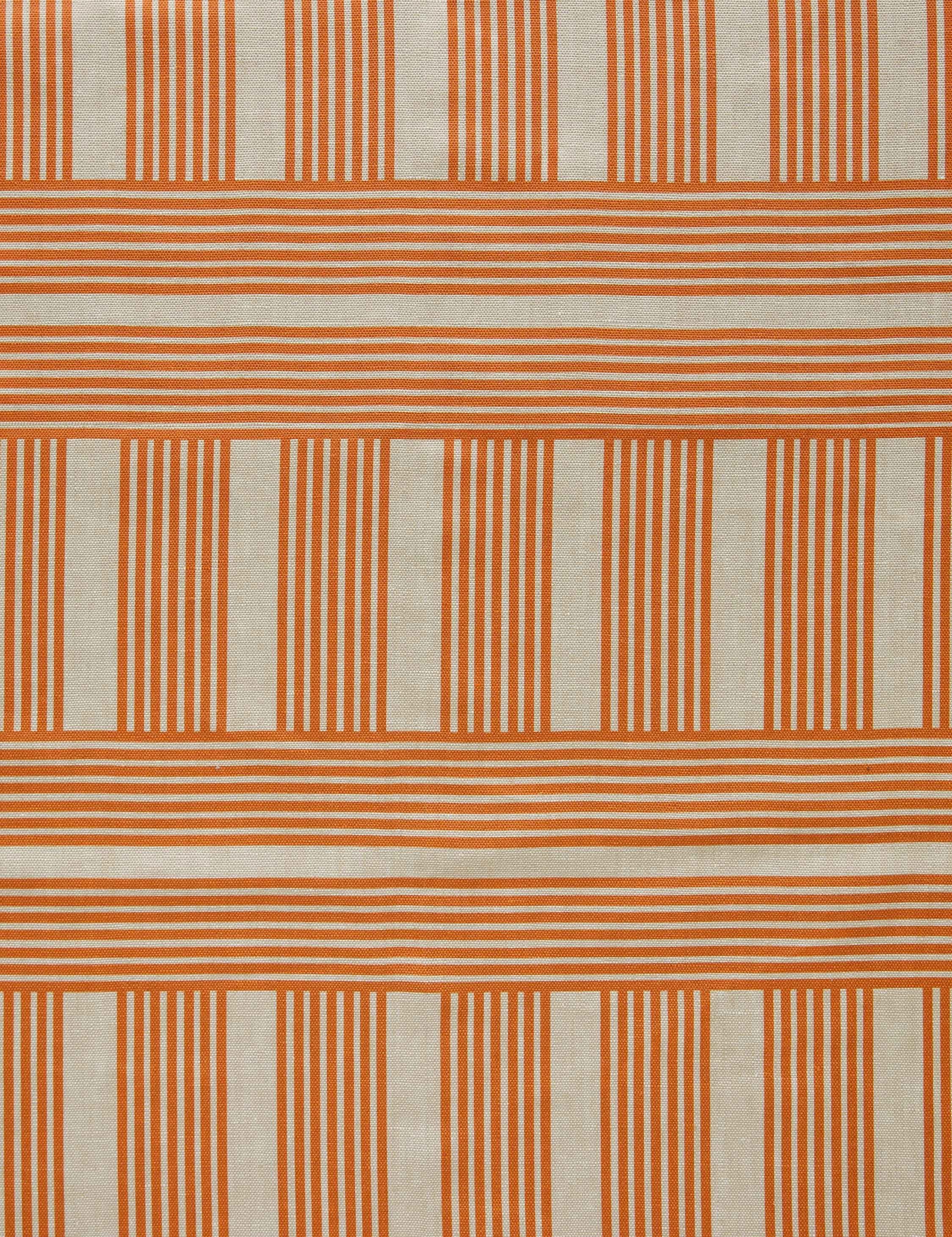 Roman Holiday Grid Flax Linen Fabric by Wallshoppe
