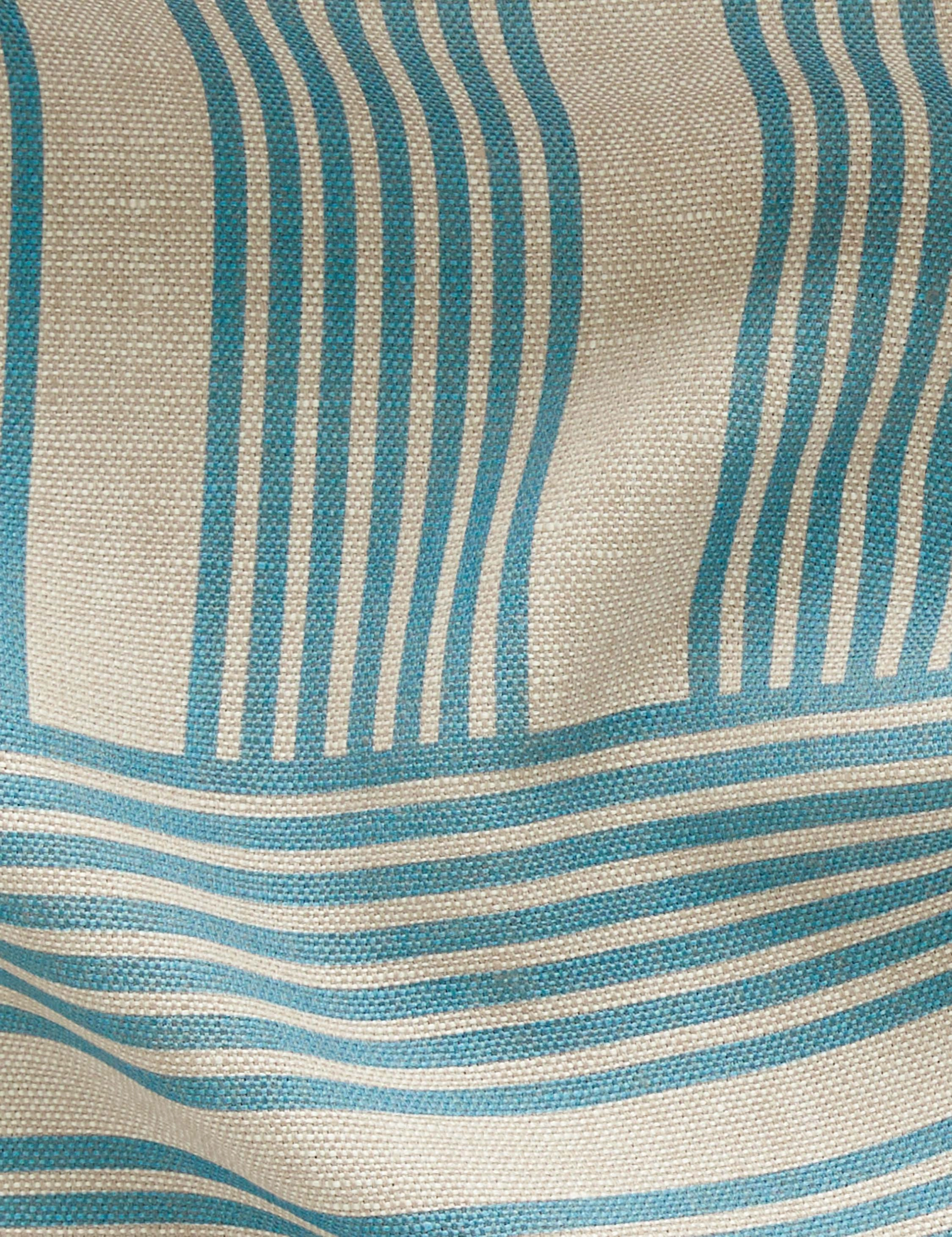 Roman Holiday Grid Flax Linen Fabric by Wallshoppe