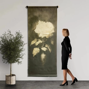 Rose Vertical Canvas Scroll 