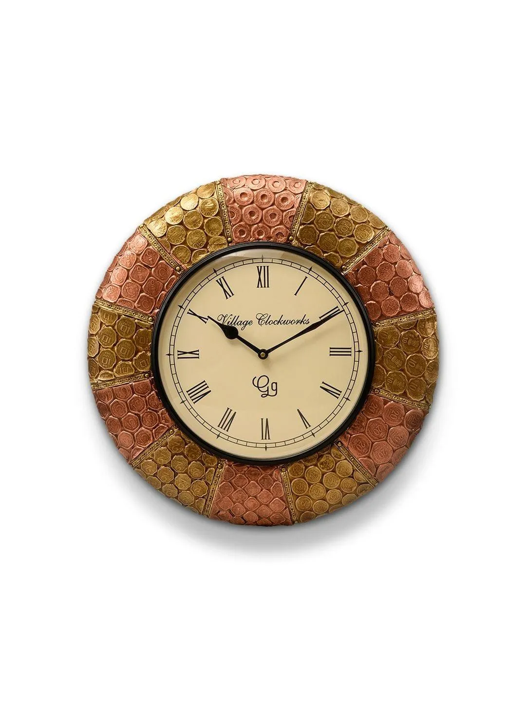 Round Dual Shade New Coin 16 Inches Wall Clock