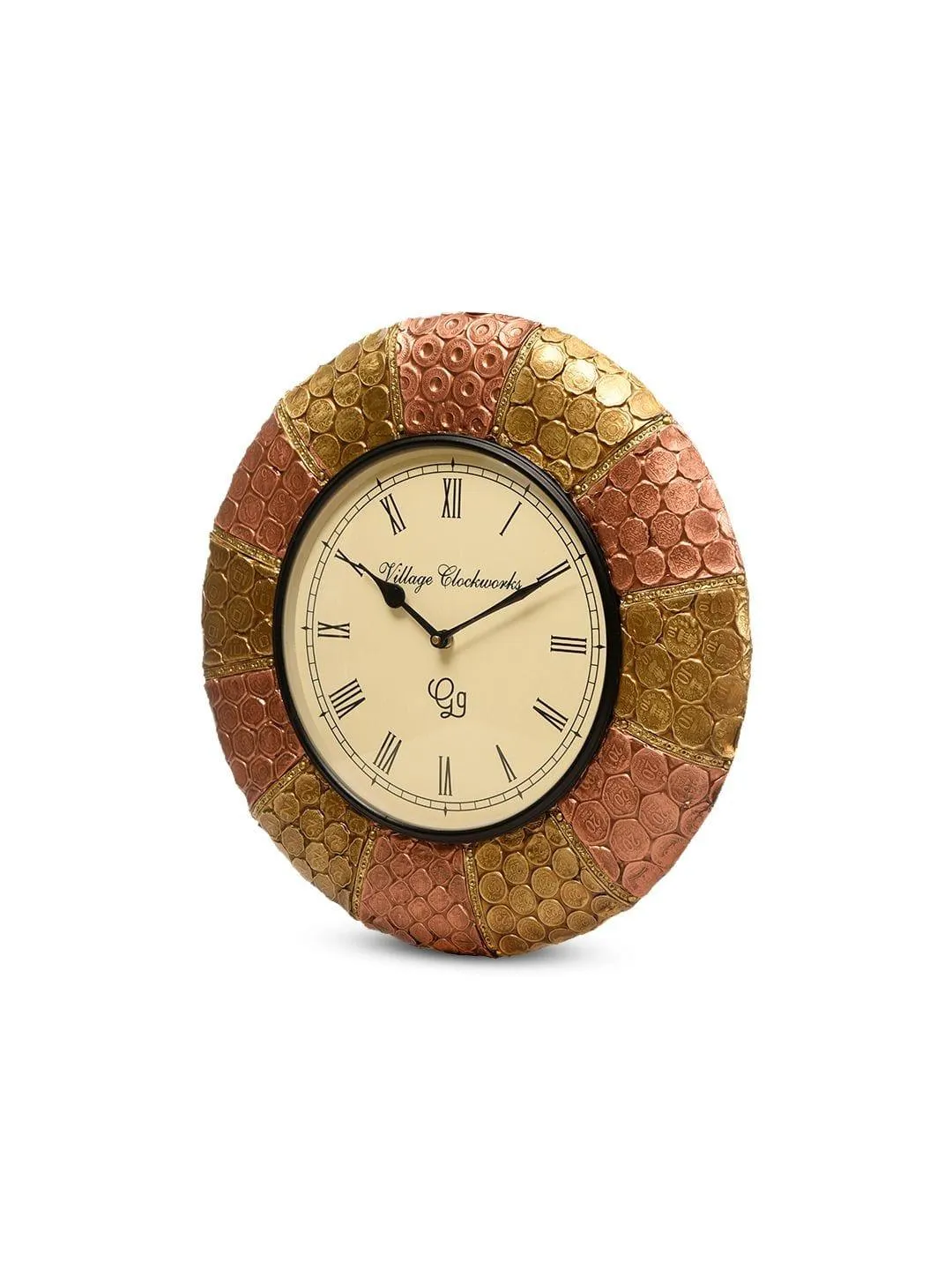 Round Dual Shade New Coin 16 Inches Wall Clock