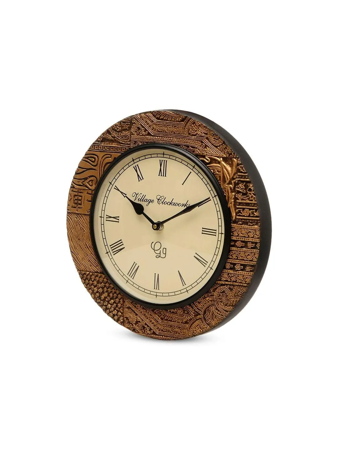 Round Wooden Block Golden 12 Inches