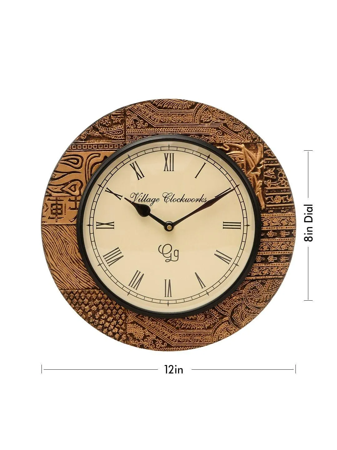 Round Wooden Block Golden 12 Inches