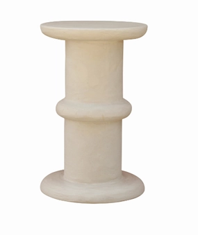 Round White Side Table 