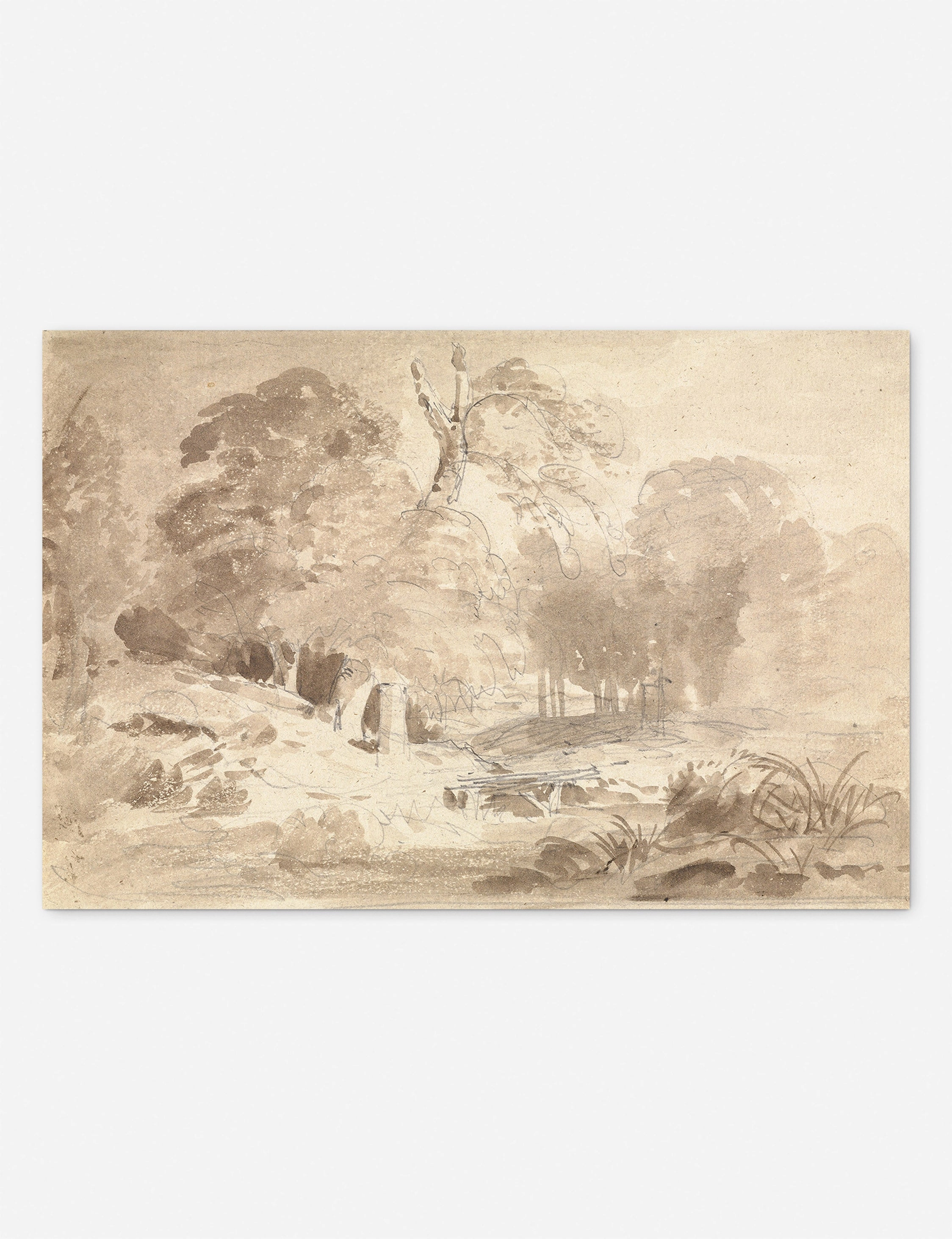 Rural Landscape in the Mark Brandenburg Print by Carl Blechen