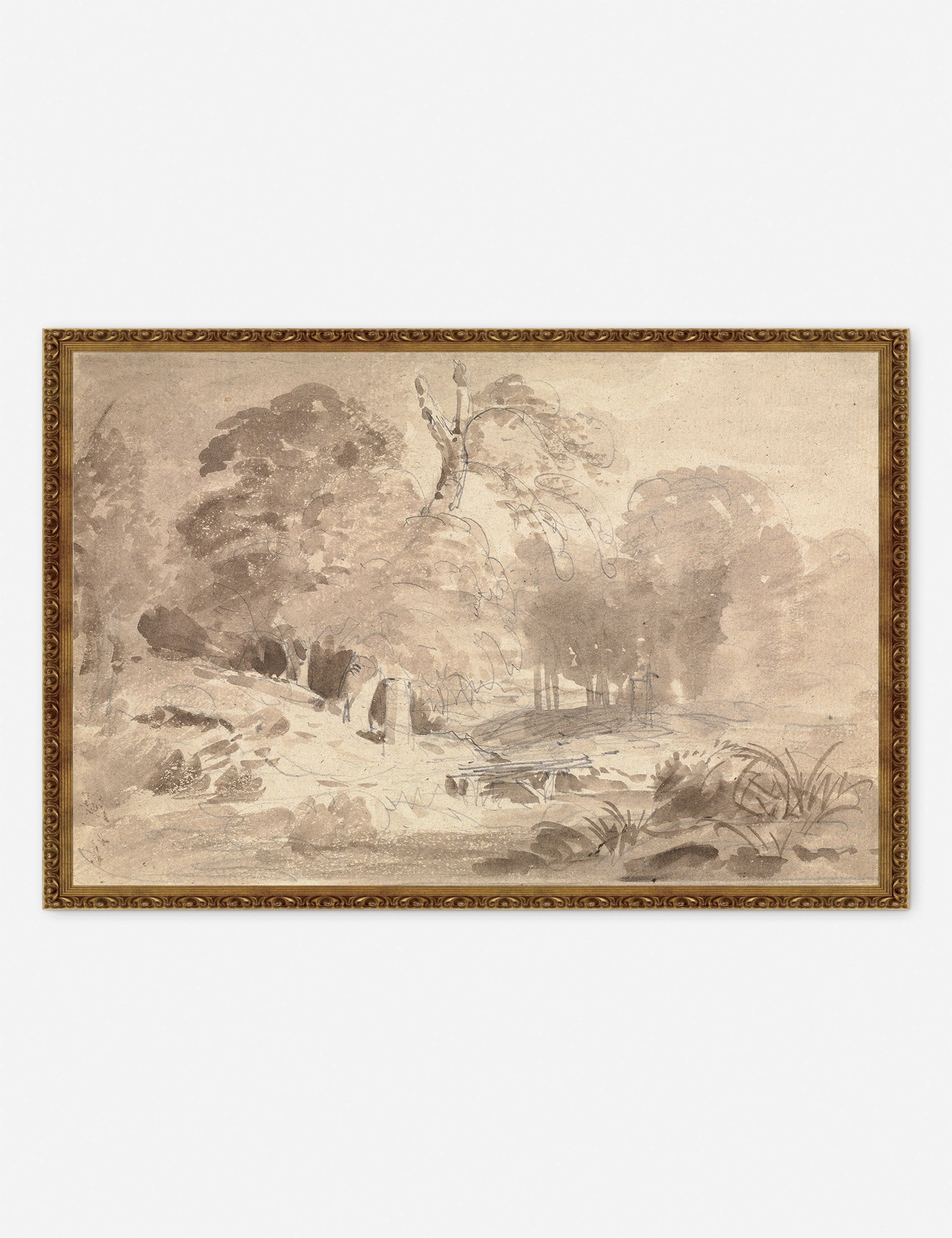 Rural Landscape in the Mark Brandenburg Print by Carl Blechen 
