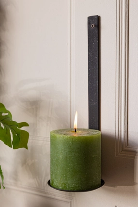 Rustic-Style Pillar Candle Wall Sconce 