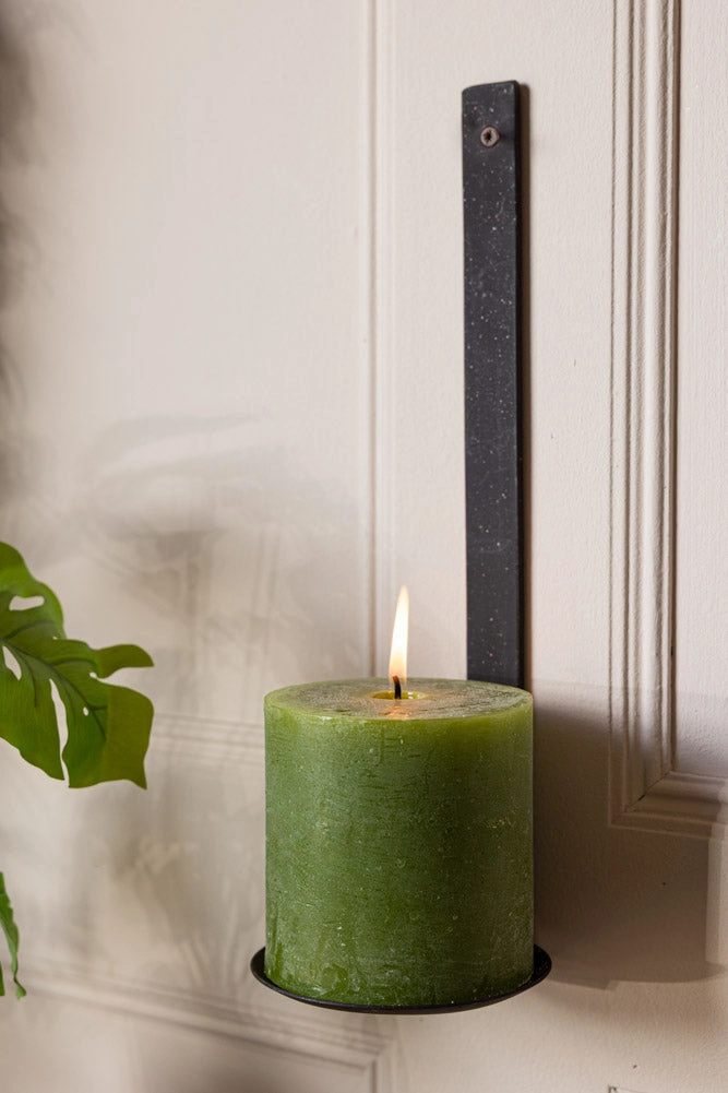 Rustic-Style Pillar Candle Wall Sconce 