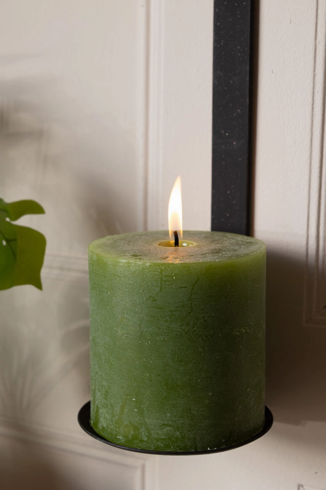 Rustic-Style Pillar Candle Wall Sconce