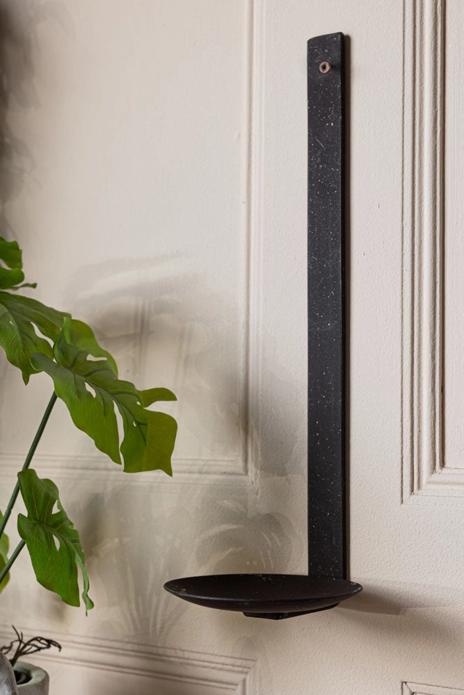 Rustic-Style Pillar Candle Wall Sconce