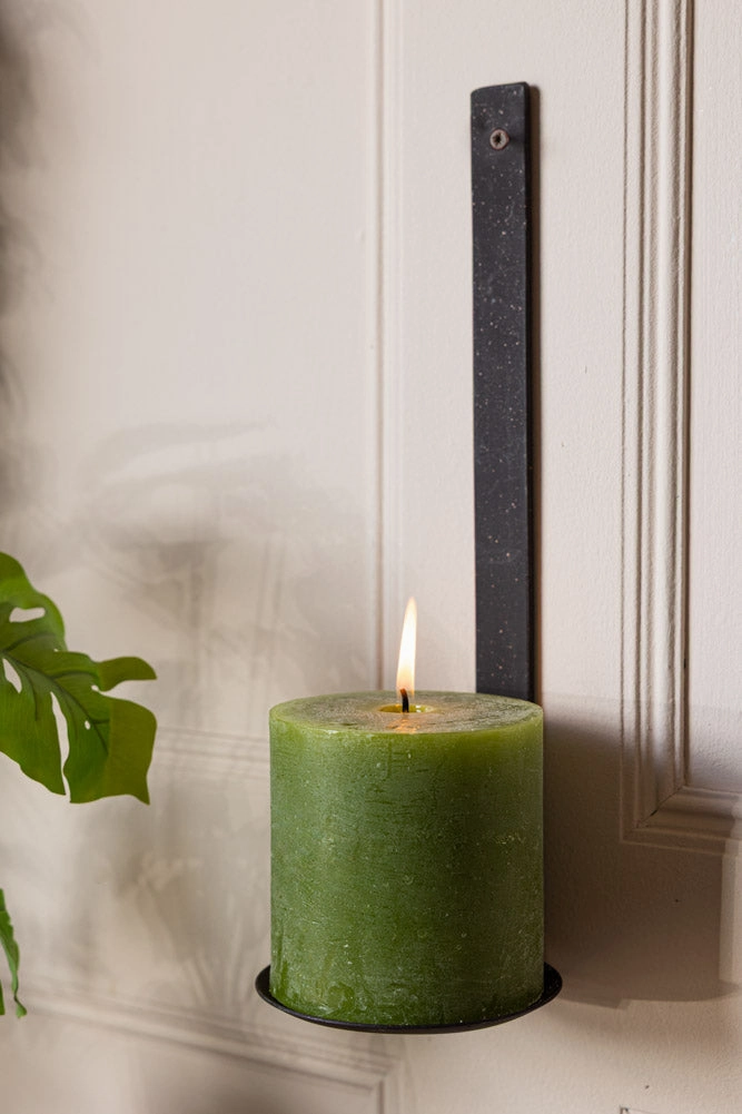 Rustic-Style Pillar Candle Wall Sconce 