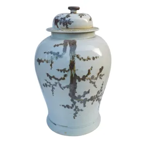 Rusty Brown Weeping Plum Temple Jar 