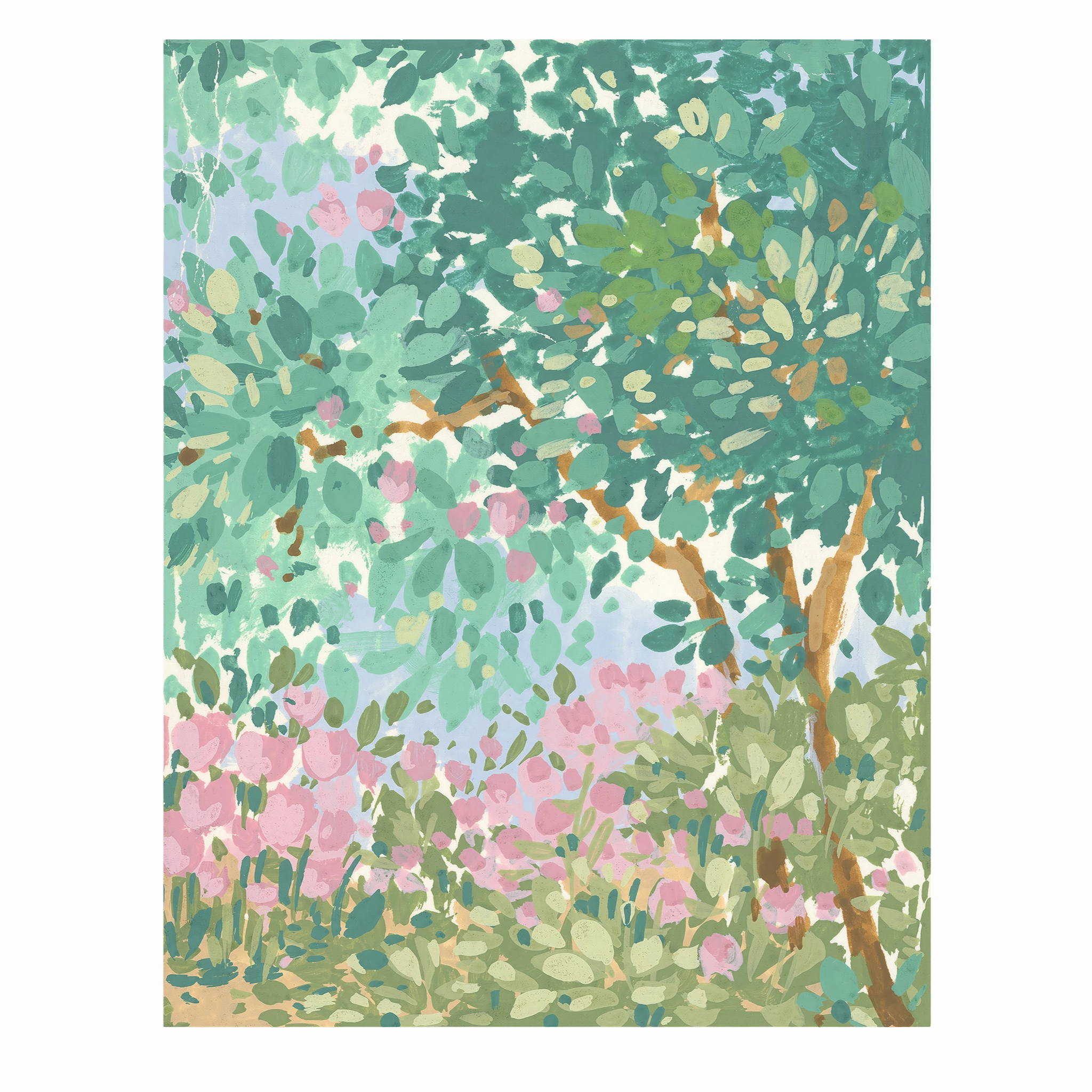 Saint-Fiacre Archive Watercolor Garden