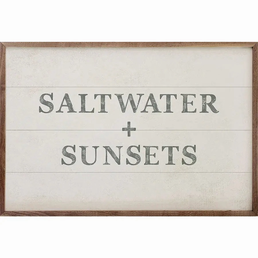 Saltwater & Sunsets Wood Framed Print