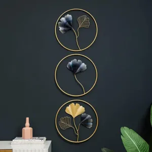 SAT OF 3 ROUND  WALL ART 