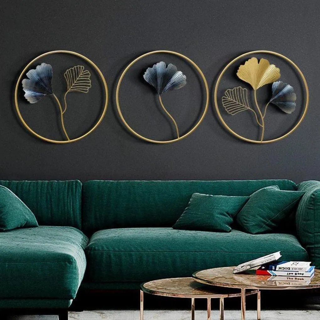 SAT OF 3 ROUND  WALL ART