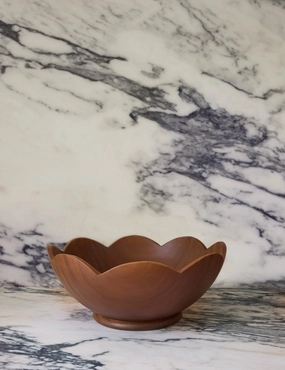 Scalloped Wood Bowl by Sarah Sherman Samuel 