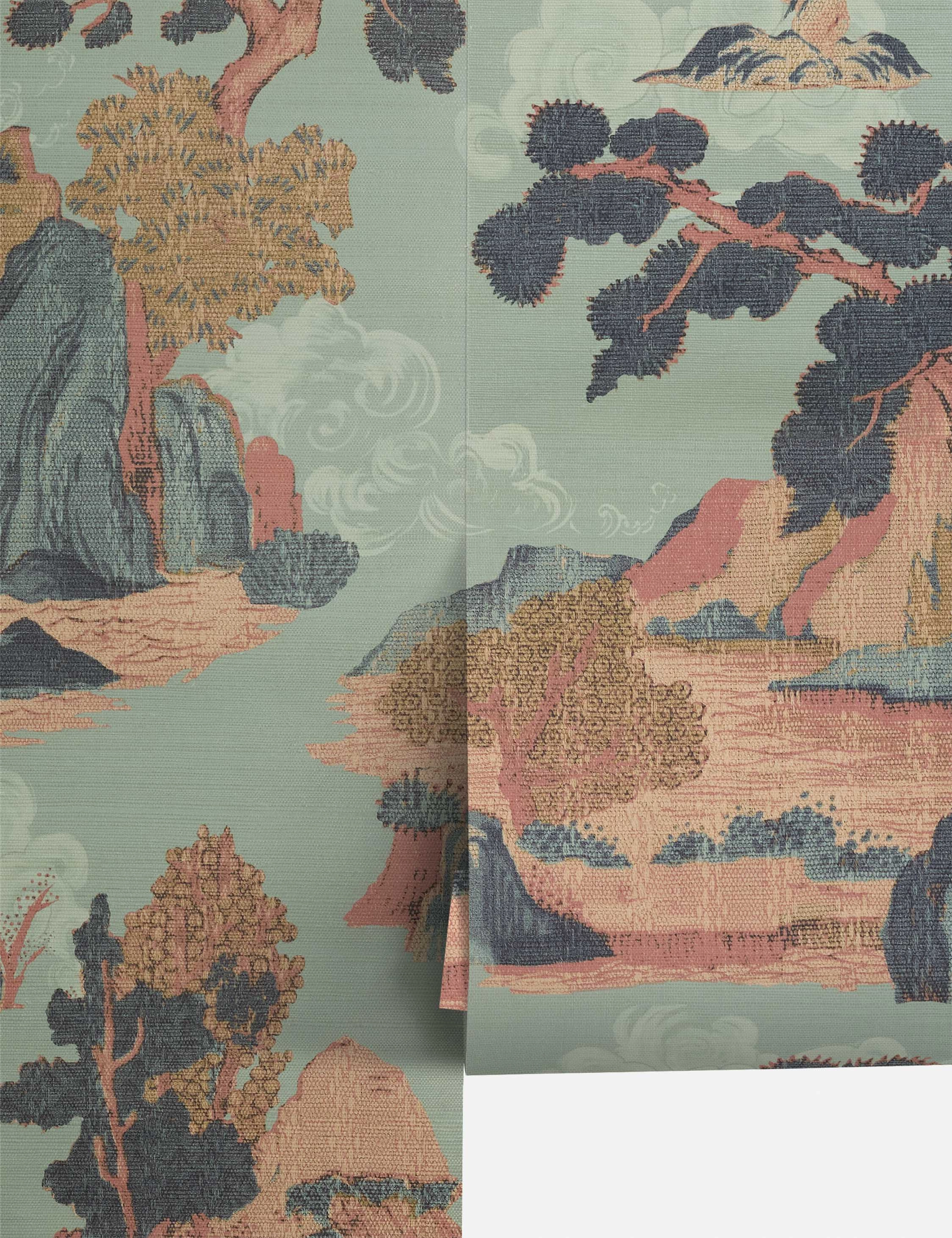 Scenic Landscape Grasscloth Wallpaper by Aimee Song