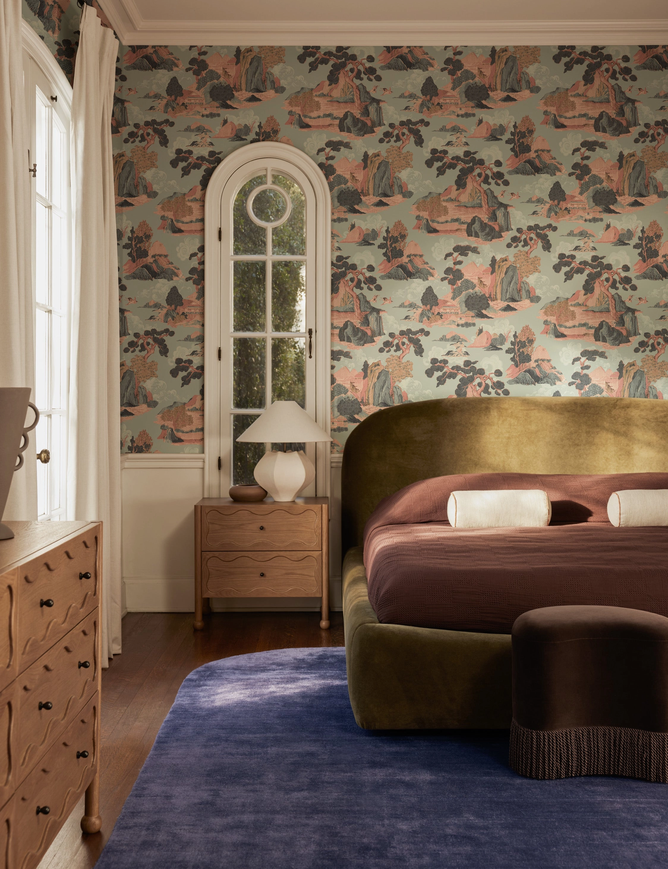 Scenic Landscape Grasscloth Wallpaper by Aimee Song