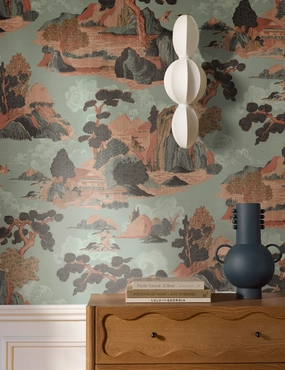 Scenic Landscape Grasscloth Wallpaper by Aimee Song 