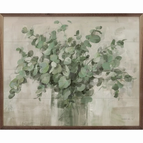Scented Eucalyptus Neutral By Danhui Nai Wood Framed Print 