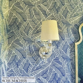 Schumacher Abstract Leaf Print Wallpaper 