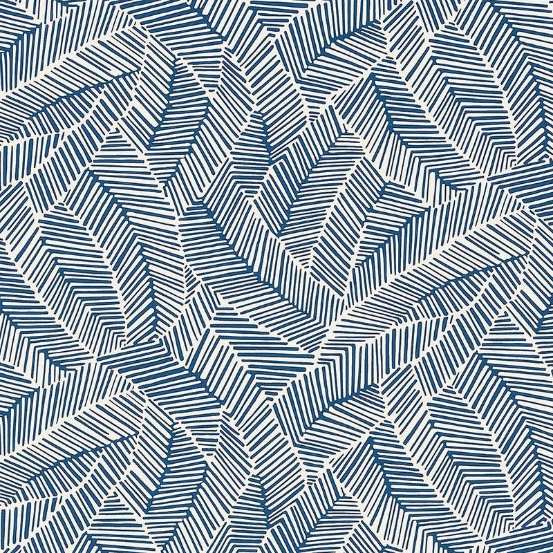 Schumacher Abstract Leaf Print Wallpaper