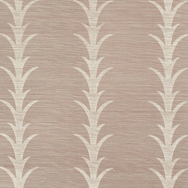 Schumacher Acanthus Stripe Sisal Wallpaper